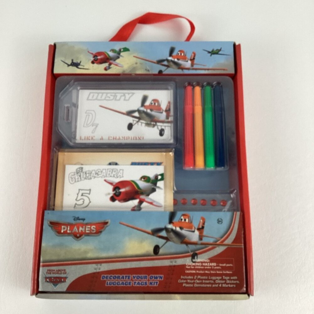 Disney Planes Decorate Your Own Luggage Tags Kit Stickers Markers Craft Coloring